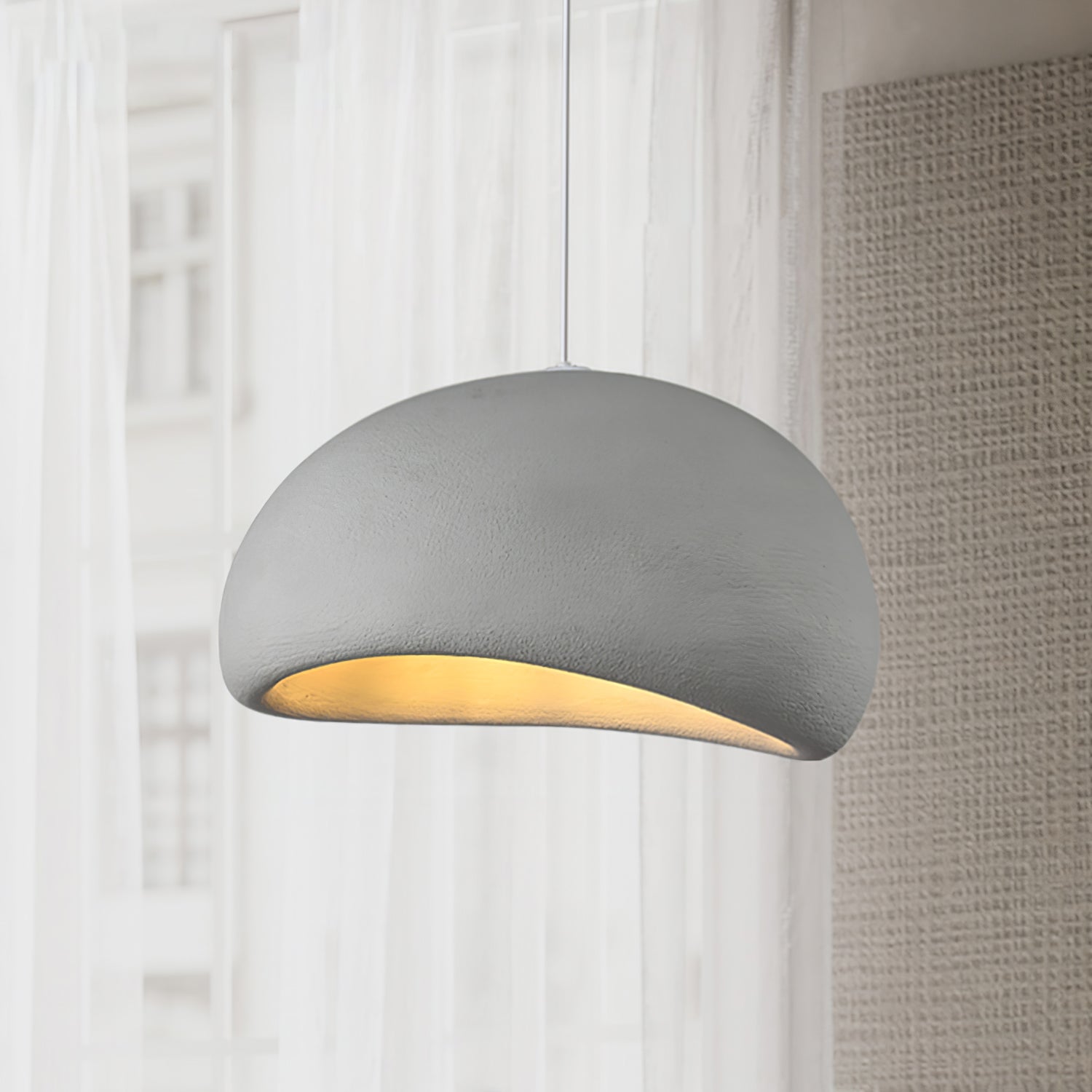Pendant Light, Nubia Cloud Sphere, Polystyrene Shade, E26 LED