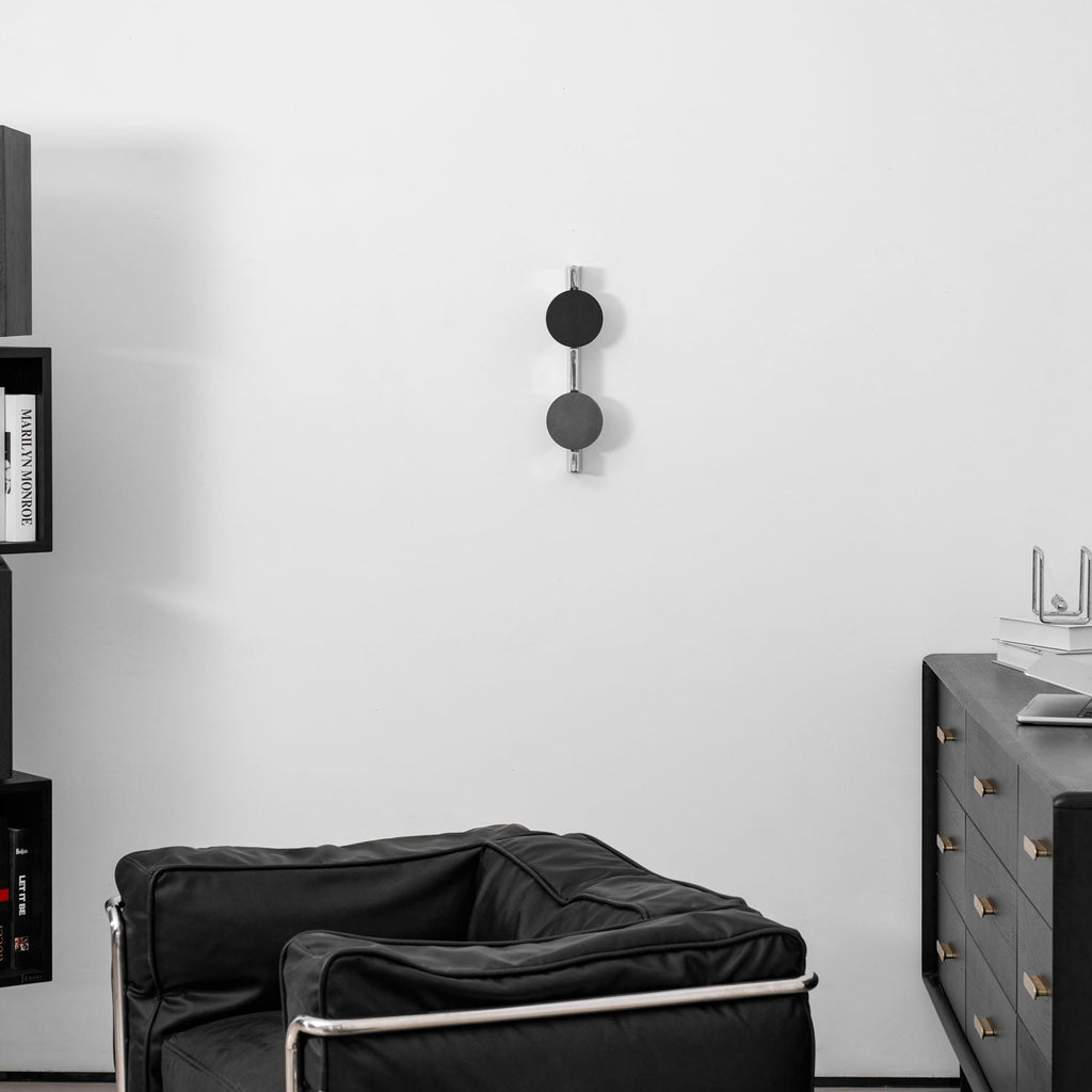 Wall Lamp, Kinetic Shadow Chrome Sculpture, Integrated LED, Dimmable