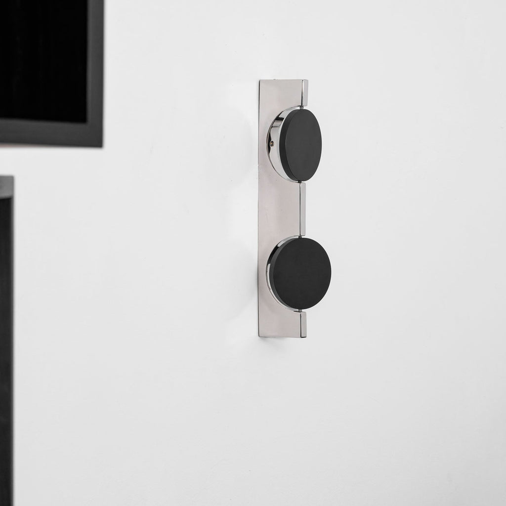Wall Lamp, Kinetic Shadow Chrome Sculpture, Integrated LED, Dimmable