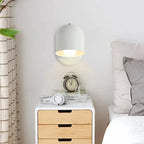 Vegglampe i makronstil med kuppel-skjerm, LED metallarmatur, glassdiffuser