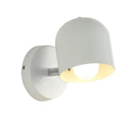 Vegglampe i makronstil med kuppel-skjerm, LED metallarmatur, glassdiffuser
