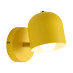 Vegglampe i makronstil med kuppel-skjerm, LED metallarmatur, glassdiffuser