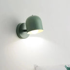 Vegglampe i makronstil med kuppel-skjerm, LED metallarmatur, glassdiffuser