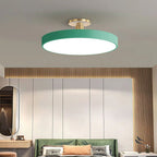 Round Ceiling Light Fixture, 12-Inch Semi-Flush Mount, Modern LED With Acrylic Shade