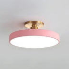 Round Ceiling Light Fixture, 12-Inch Semi-Flush Mount, Modern LED With Acrylic Shade