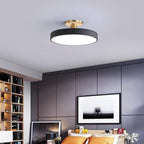 Round Ceiling Light Fixture, 12-Inch Semi-Flush Mount, Modern LED With Acrylic Shade