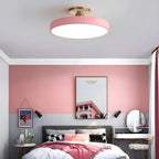 Round Ceiling Light Fixture, 12-Inch Semi-Flush Mount, Modern LED With Acrylic Shade