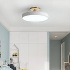 Round Ceiling Light Fixture, 12-Inch Semi-Flush Mount, Modern LED With Acrylic Shade