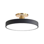 Round Ceiling Light Fixture, 12-Inch Semi-Flush Mount, Modern LED With Acrylic Shade