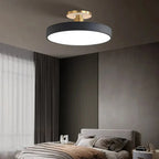 Round Ceiling Light Fixture, 12-Inch Semi-Flush Mount, Modern LED With Acrylic Shade