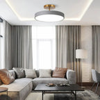 Round Ceiling Light Fixture, 12-Inch Semi-Flush Mount, Modern LED With Acrylic Shade