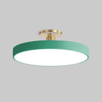 Round Ceiling Light Fixture, 12-Inch Semi-Flush Mount, Modern LED With Acrylic Shade