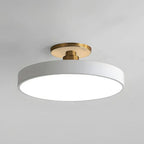 Round Ceiling Light Fixture, 12-Inch Semi-Flush Mount, Modern LED With Acrylic Shade