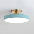 Round Ceiling Light Fixture, 12-Inch Semi-Flush Mount, Modern LED With Acrylic Shade
