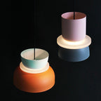 Suspension, silhouette en dôme avec finition zinc bicolore, 12 pouces
