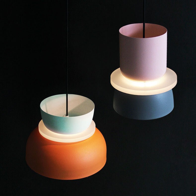 Suspension, silhouette en dôme avec finition zinc bicolore, 12 pouces