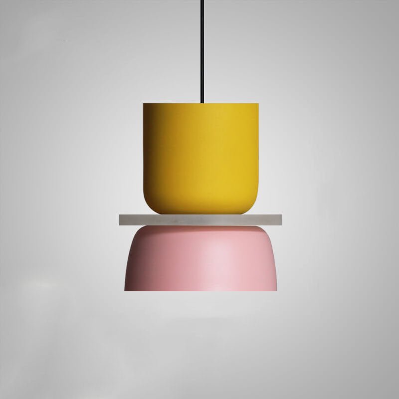 Suspension, silhouette en dôme avec finition zinc bicolore, 12 pouces