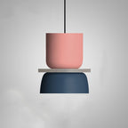 Suspension, silhouette en dôme avec finition zinc bicolore, 12 pouces