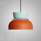 Suspension, silhouette en dôme avec finition zinc bicolore, 12 pouces
