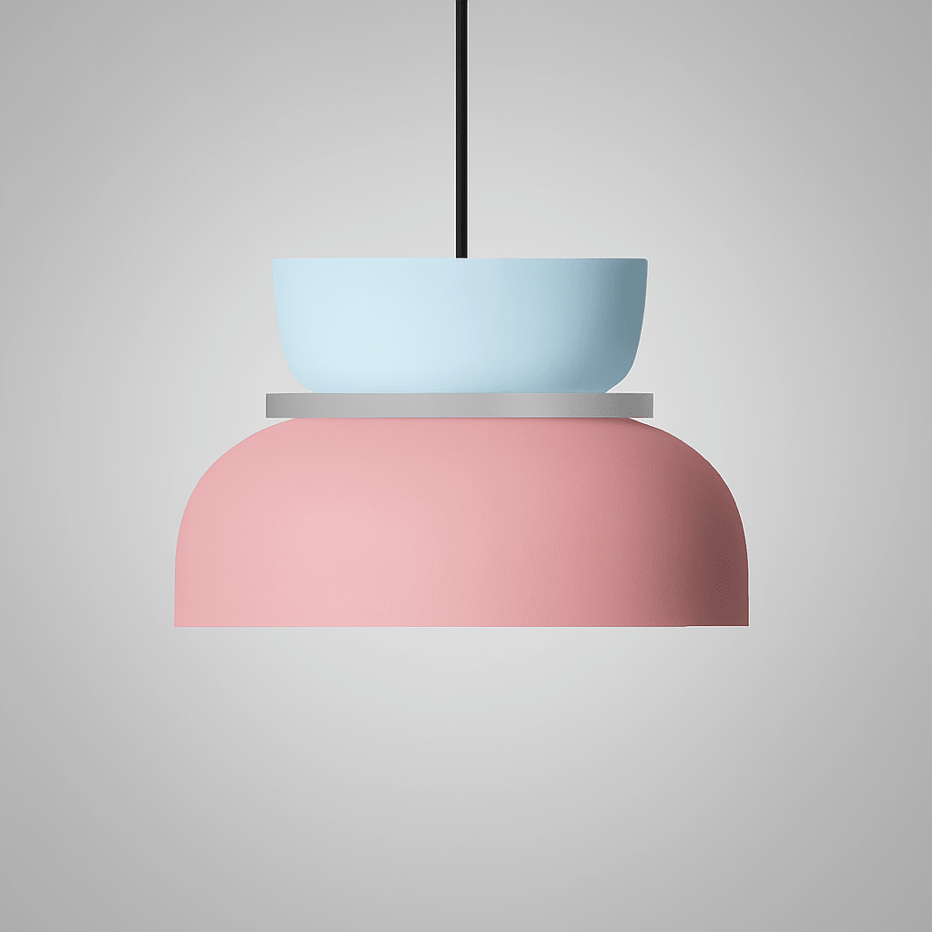 Suspension, silhouette en dôme avec finition zinc bicolore, 12 pouces
