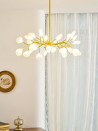 Firefly sputnik chandelier with soft warm leaf lighting