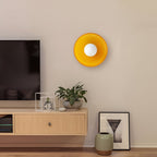Glasplade væglampe med jernbase, nordisk LED-design til loft eller væg