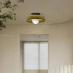 Glasplade væglampe med jernbase, nordisk LED-design til loft eller væg