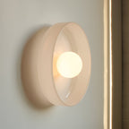 Glasplade væglampe med jernbase, nordisk LED-design til loft eller væg