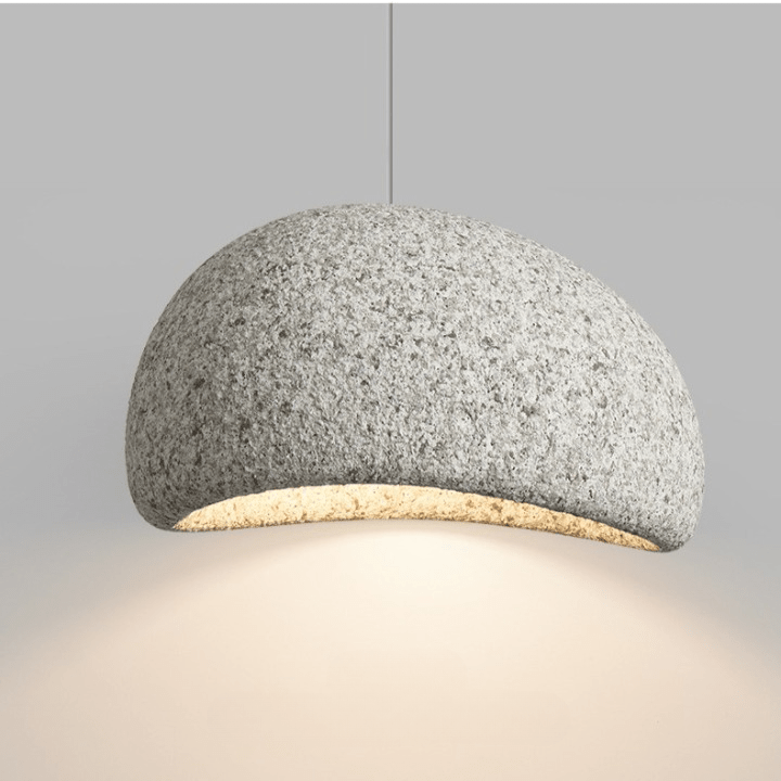 Luminária Pendente em Cúpula de Fibra de Vidro, Luminária LED Escultural para Salas de Jantar