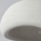 Luminária Pendente em Cúpula de Fibra de Vidro, Luminária LED Escultural para Salas de Jantar