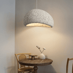 Luminária Pendente em Cúpula de Fibra de Vidro, Luminária LED Escultural para Salas de Jantar