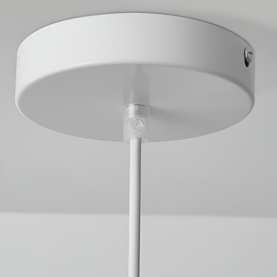 Luminária Pendente em Cúpula de Fibra de Vidro, Luminária LED Escultural para Salas de Jantar