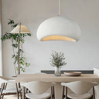 Luminária Pendente em Cúpula de Fibra de Vidro, Luminária LED Escultural para Salas de Jantar