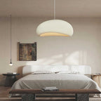 Luminária Pendente em Cúpula de Fibra de Vidro, Luminária LED Escultural para Salas de Jantar