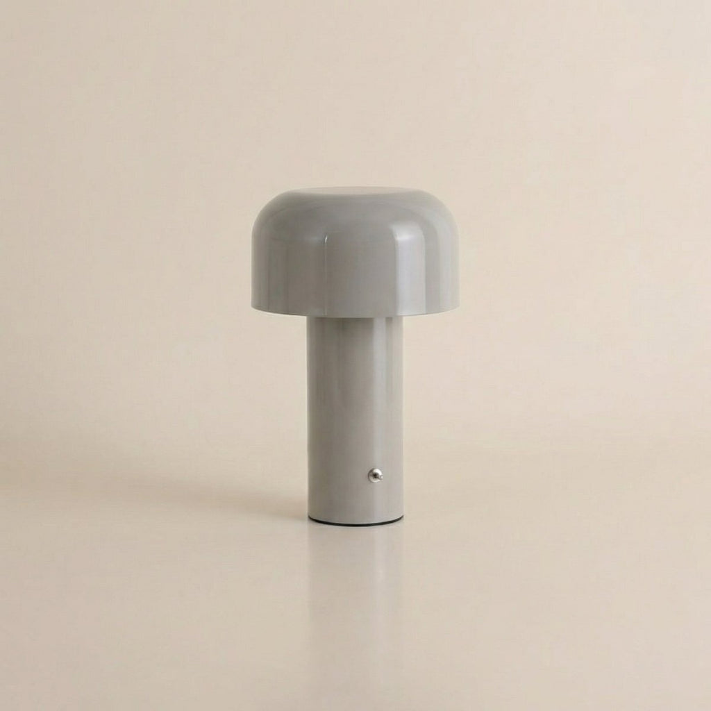 Candeeiro de Secretária com Cúpula em Forma de Cogumelo, Regulável ao Toque, Luz LED, Base de Metal de 12 Polegadas