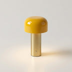 Candeeiro de Secretária com Cúpula em Forma de Cogumelo, Regulável ao Toque, Luz LED, Base de Metal de 12 Polegadas