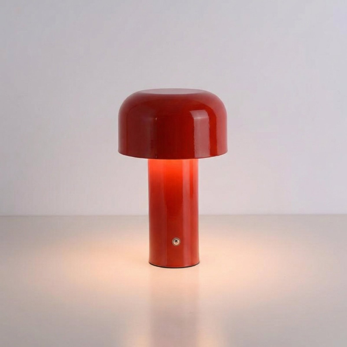Candeeiro de Secretária com Cúpula em Forma de Cogumelo, Regulável ao Toque, Luz LED, Base de Metal de 12 Polegadas