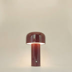 Candeeiro de Secretária com Cúpula em Forma de Cogumelo, Regulável ao Toque, Luz LED, Base de Metal de 12 Polegadas