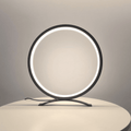 Lampe de table LED en forme d’anneau, halo lumineux alimenté par USB, design nordique 15 pouces