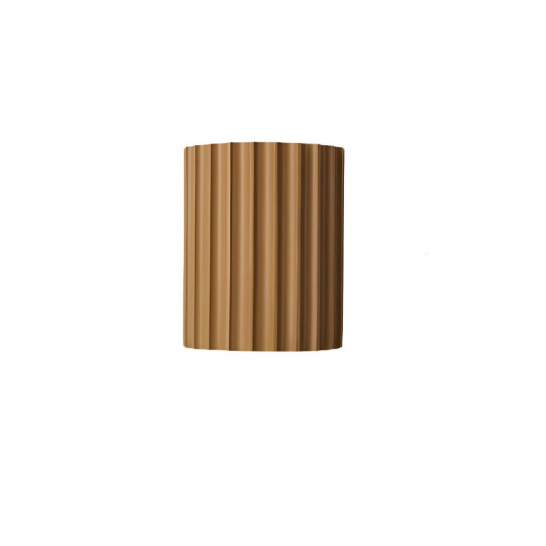 Resin Wall Sconce With Striped Texture, Tri-Color LED, Nordic Minimalist Style