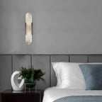 Alabaster Marble Wall Sconce, Iron-Framed LED Accent Light, Nordic Style