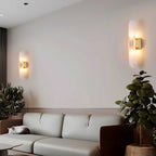 Alabaster Marble Wall Sconce, Iron-Framed LED Accent Light, Nordic Style