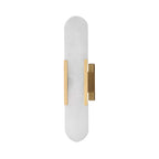 Alabaster Marble Wall Sconce, Iron-Framed LED Accent Light, Nordic Style