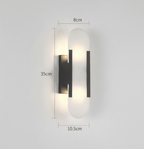 Alabaster Marble Wall Sconce, Iron-Framed LED Accent Light, Nordic Style