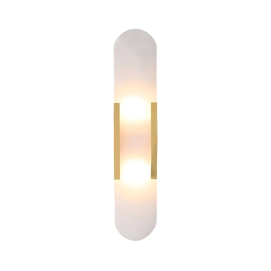Alabaster Marble Wall Sconce, Iron-Framed LED Accent Light, Nordic Style