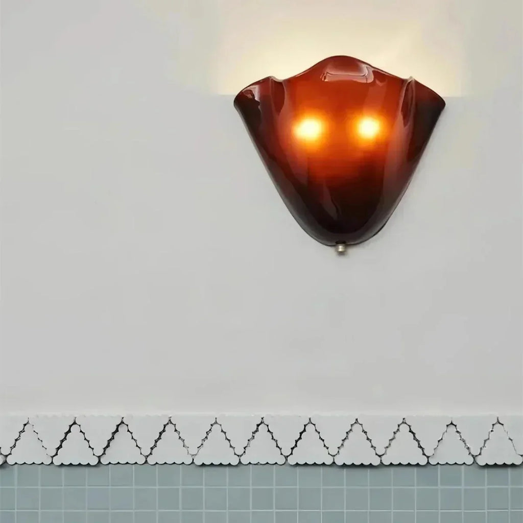 Stained Glass Wall Sconce, French Art Deco Style LED Light