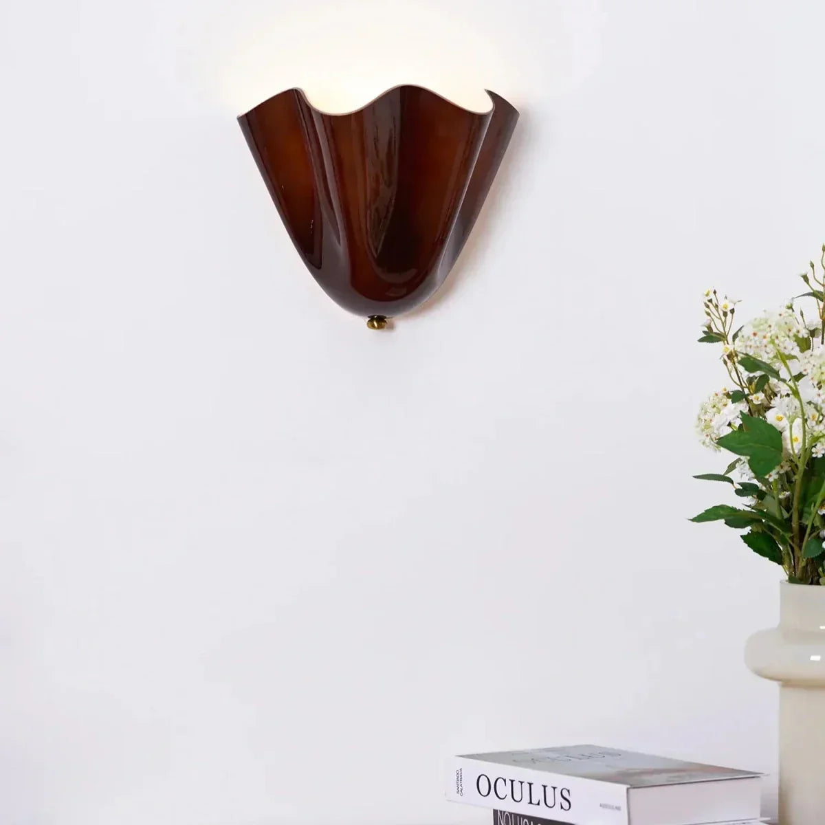 Stained Glass Wall Sconce, French Art Deco Style LED Light