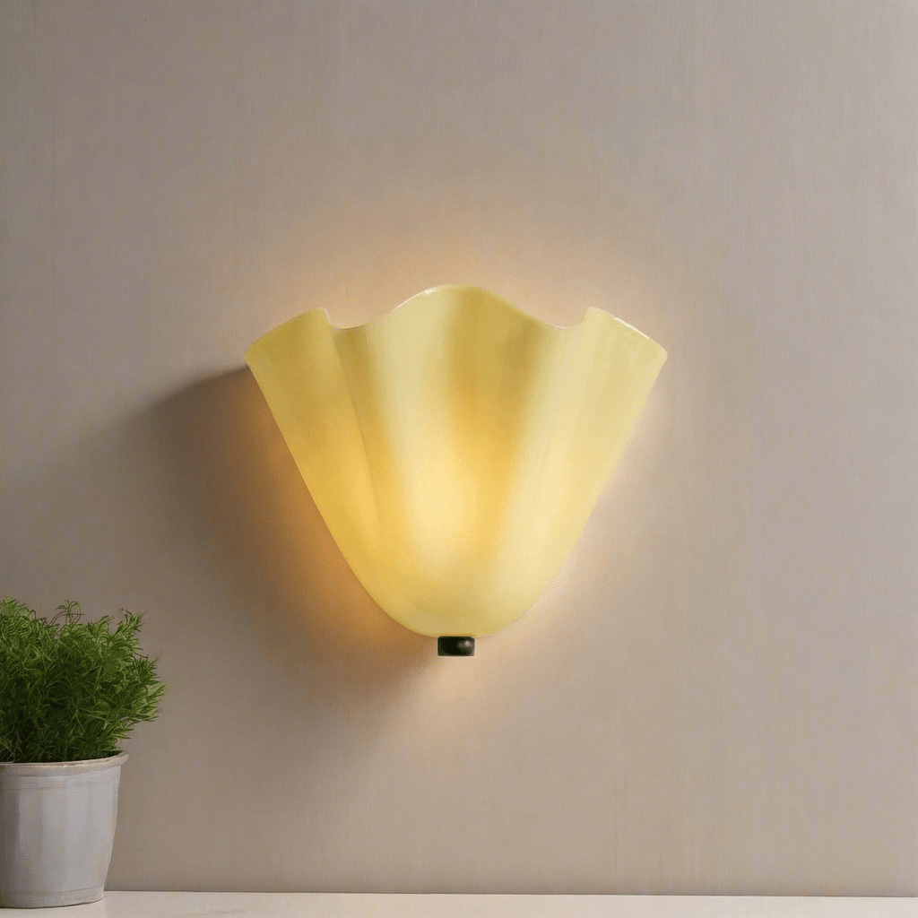 Stained Glass Wall Sconce, French Art Deco Style LED Light