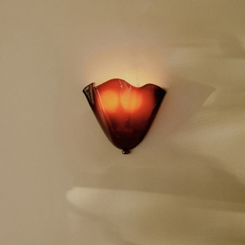 Stained Glass Wall Sconce, French Art Deco Style LED Light