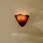 Stained Glass Wall Sconce, French Art Deco Style LED Light